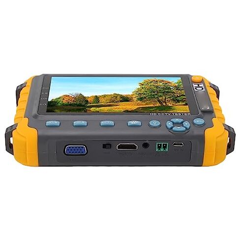 5 Inch 8MP CCTV and Camera Monitor Tester for Use with VGA Input, AHD, TVI, CVI Support, Coaxial Analog Video, UTP Cable Test, Long Endurance, 12V DC Output in Saudi Arabia