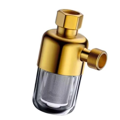 Full Copper Pre Water Filter Transparent Stainless Steel Purifier 4 Points Anti-Scaling Spray Head Bathroom(Gold) in Saudi Arabia
