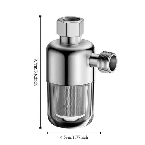 Full Copper Pre Water Filter Transparent Stainless Steel Purifier 4 Points Anti-Scaling Spray Head Bathroom(Gold) in Saudi Arabia