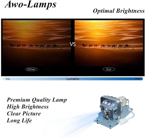 AWO الأصلي P-VIP280W المصباح الكهربي لـ 5J.JEA05.001 مع السكن يصلح لجهاز العرض BENQ MH741 in Saudi Arabia