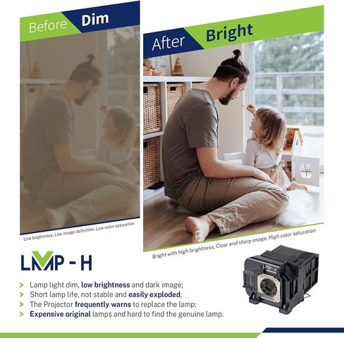 ELP75/V13H010L75 Replacement Projector Lamp Bulb with Housing for Epson PowerLite 1940W 1945W 1950 1955 1960 1965 EB-1930 1940W 1945W 1950 1955 1960 1965ND Projector lamp Bulb with housing in Saudi Arabia