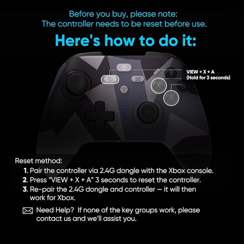 وحدة تحكم لاسلكية BETMI لجهاز Xbox one/Series X|S/Windows 10/11، لوحة ألعاب 2.4 جيجا هرتز مع عصا تحكم بتأثير Hall، زر خلفي، Marco/Turbo/اهتزاز مزدوج، مقبس صوت 3.5 مم in Kuwait