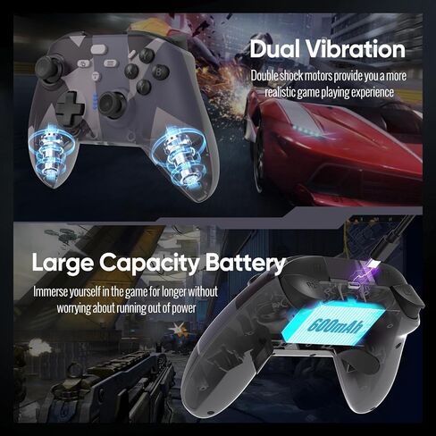 وحدة تحكم لاسلكية BETMI لجهاز Xbox one/Series X|S/Windows 10/11، لوحة ألعاب 2.4 جيجا هرتز مع عصا تحكم بتأثير Hall، زر خلفي، Marco/Turbo/اهتزاز مزدوج، مقبس صوت 3.5 مم in Kuwait