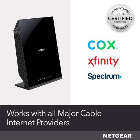 Netgear C6250-100NAS AC1600 (16x4) مجموعة مودم كابل WiFi (C6250) DOCSIS 3.0 معتمد لـ Xfinity Comcast، Time Warner Cable، Cox، المزيد (متجدد) in Kuwait
