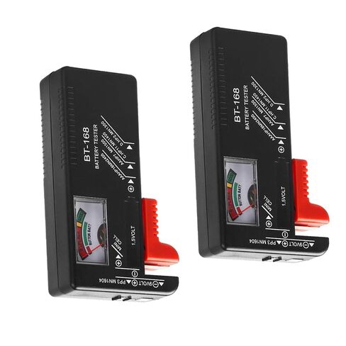 عبوتان من جهاز اختبار البطارية، جهاز فحص البطارية العالمي لبطاريات AA/AAA/C/D / 9V / 1.5V للبطارية المنزلية، جهاز اختبار مستوى عمر البطارية (لا يتطلب بطارية للتشغيل) in Saudi Arabia