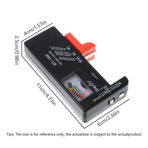 عبوتان من جهاز اختبار البطارية، جهاز فحص البطارية العالمي لبطاريات AA/AAA/C/D / 9V / 1.5V للبطارية المنزلية، جهاز اختبار مستوى عمر البطارية (لا يتطلب بطارية للتشغيل) in Saudi Arabia