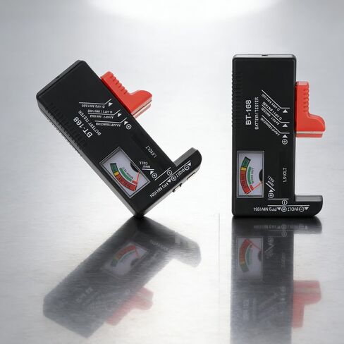 عبوتان من جهاز اختبار البطارية، جهاز فحص البطارية العالمي لبطاريات AA/AAA/C/D / 9V / 1.5V للبطارية المنزلية، جهاز اختبار مستوى عمر البطارية (لا يتطلب بطارية للتشغيل) in Saudi Arabia