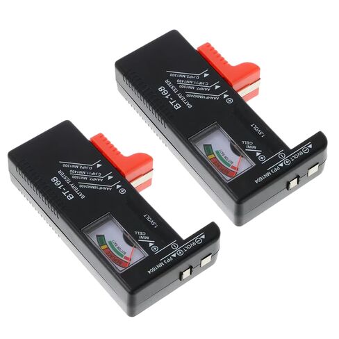 عبوتان من جهاز اختبار البطارية، جهاز فحص البطارية العالمي لبطاريات AA/AAA/C/D / 9V / 1.5V للبطارية المنزلية، جهاز اختبار مستوى عمر البطارية (لا يتطلب بطارية للتشغيل) in Saudi Arabia