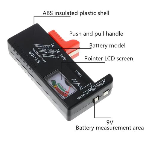عبوتان من جهاز اختبار البطارية، جهاز فحص البطارية العالمي لبطاريات AA/AAA/C/D / 9V / 1.5V للبطارية المنزلية، جهاز اختبار مستوى عمر البطارية (لا يتطلب بطارية للتشغيل) in Saudi Arabia