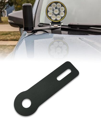 امتداد حامل ضوء الخندق العالمي ، لا يوجد حفر الخناق الخفيفة امتداد مُلسِّد A-Pillar LED LED Extensions Steel Hinge Hinge Mount Bracket للشاحنة SUV UTV ATV (حزمة سوداء 2) in Kuwait