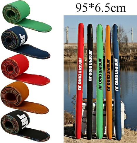 Pack of 1 Elastic Fishing Rod Cotton Sleeve Sock Cover Case Storage Bag Protector in Saudi Arabia