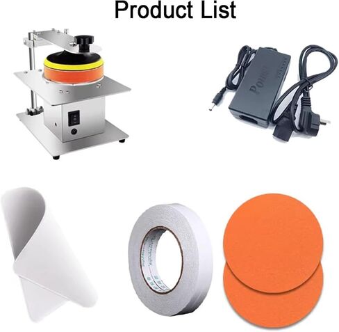 DVD/CD Repair Cleaning Machine, Semi-Automatic Disc Polisher Machine, with 2 Polishing Cotton, 7 Speed Adjustable - Max 6000r/min, for Disc/Scratch Repair & Data Recovery in Saudi Arabia