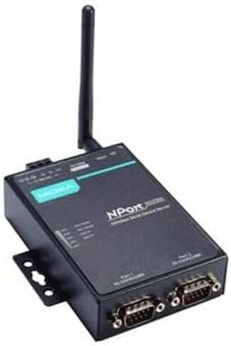 NPort W2250A-US, 2 Port RS-232/422/485 Serial to WiFi Device Server, 3-in-1, 802.11a/b/g/n WLAN US Band, 12-48 VDC, 0 to 55°C, DB9M Conn, with Antenna in Saudi Arabia