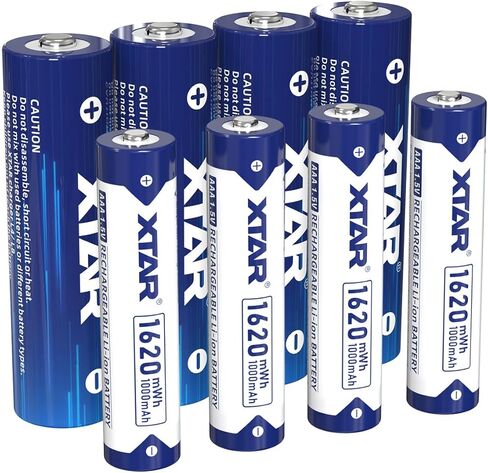 XTAR aa AAA Batteries 4pcs 1.5V Battery 4150mWh AA with 4pcs 1620mWh AAA Combo LC8 Battery Charger (LC8+4 * 4150mWh AA+4 * 1620mWh AAA) in Saudi Arabia