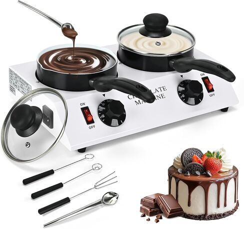 2026 Upgrade Chocolate Melting Machine, 1L Chocolate Melting Pot with Candy Dipping Tools,Electric Chocolate Tempering Machine for Chocolate,Candy,Butter Making Warming Coffee Milk Wine (40W, 110V) in Saudi Arabia
