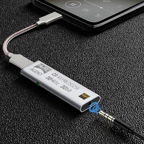 مضخم ضوت سماعات الأذن CS43198 USB C دونغل DSD64-258 فك 32 بت 384 كيلو هرتز فك نوع C إلى 3.5 مللي متر محول HiFi مكبر للصوت in Saudi Arabia