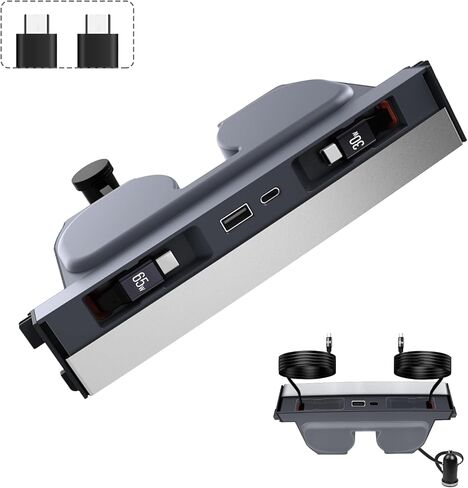 65W USB Charger Hub for Tesla Model Y Juniper 2025,2026 Accessories- 4-Port Fast Charging Hub with Sliding Cover, Retractable Phone Charger Hub, Docking Station for Tesla Model 3 Highland 2024-2026 in Saudi Arabia