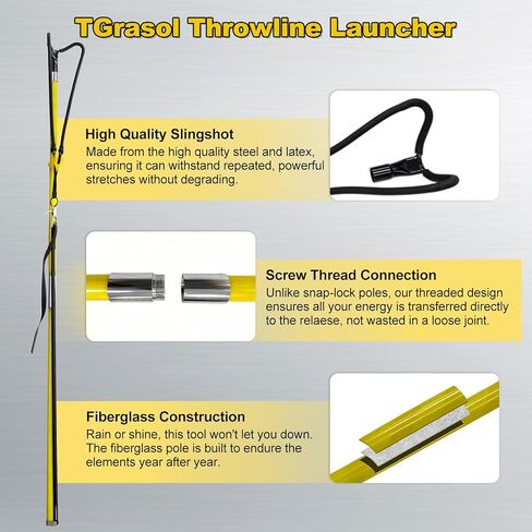 Slingshot Arborist Throwline Launcher with Trigger, High-Accuracy & Effort-Saving Rope Starter Kit for Tree Trimming in Kuwait