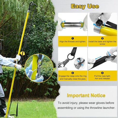 Slingshot Arborist Throwline Launcher with Trigger, High-Accuracy & Effort-Saving Rope Starter Kit for Tree Trimming in Kuwait