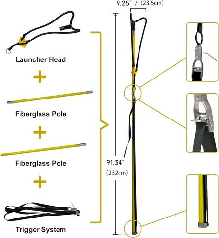 Slingshot Arborist Throwline Launcher with Trigger, High-Accuracy & Effort-Saving Rope Starter Kit for Tree Trimming in Kuwait