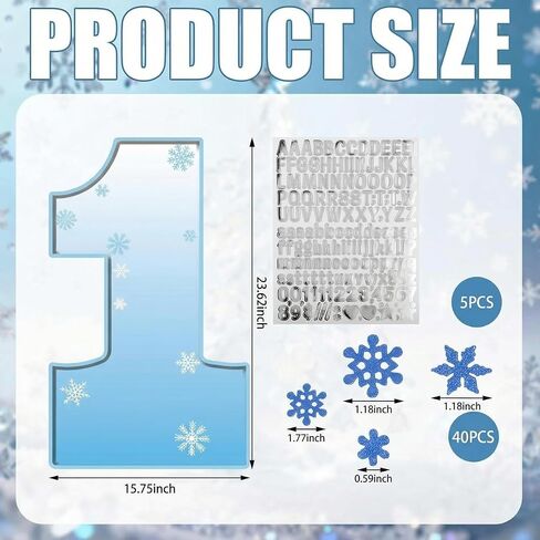 My First Year Photo Frame Board Winter Onederland 1st Birthday Decor Snowflake Picture Frame 12 Monthly Photo Display DIY One Year Newborn Keepsake Gifts Snowflake Nursery Birthday Decor in Saudi Arabia