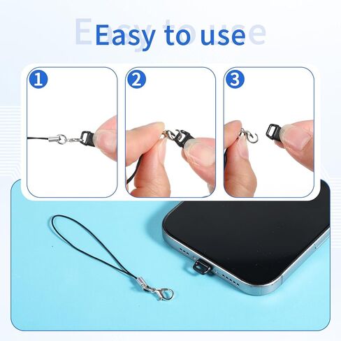 10 مجموعات من غطاء قابس USB C للهاتف الأسود، قابس غبار USB C مع فرشاة تنظيف حبل التبويب، غطاء منفذ شحن الهاتف USB-C لجميع أجهزة منافذ النوع C in Kuwait