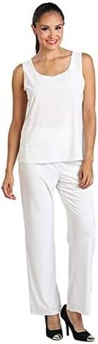 IC Collection Tank & Pant Set in Ivory - 6394TP in Saudi Arabia