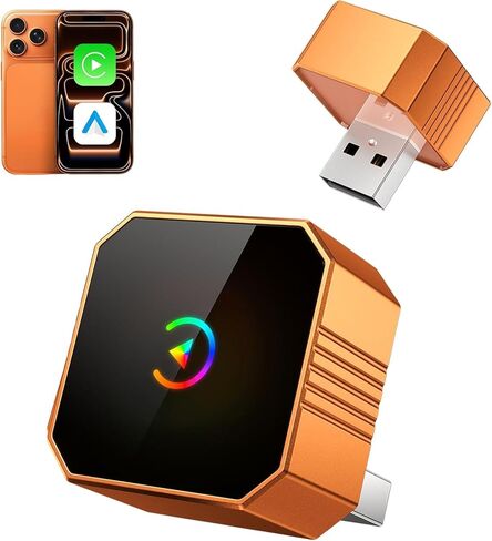 2026 Wireless CarPlay Adapter, 2in1 Mini CarPlay Wired to Wireless with Fast Stable Connection, Plug and Play, Zero Delay Car Play for iPhone iOS 10+, Android 11+ in Saudi Arabia