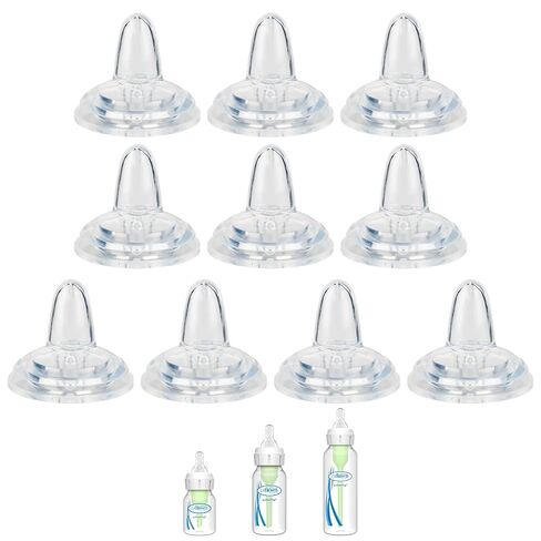 Sippy Nipple for Dr. Brown's Narrow Bottle & Sippy Spout Bottle, Soft 100% Silicone Baby Bottle Straw Nipple, 6m+, 5 Count in Saudi Arabia