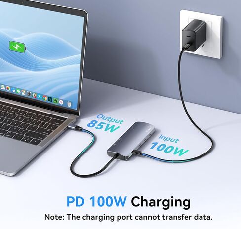 USB C Hub 10Gbps, USB C Splitter with 4K@60Hz Video Output, 100W PD Charging, Data Transfer, USB4 Multiport Dongle Adapter Extender for MacBook Pro/Air, iPad Pro, Dell, HP and More Type C Devices in Saudi Arabia