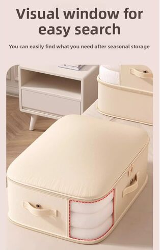 Large Capacity Self Compression Comforter Storage Bag 2 pack & Clothing Storage with Visual Window, Machine Washable in Saudi Arabia