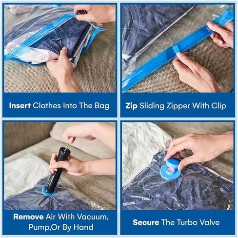 Variety Vacuum Storage Bags for Comforters, Blankets amp Clothes Vacuum Sealed Compression Bags with Hand Pump Space Saver Stora in Saudi Arabia