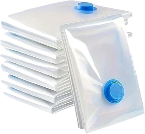 5PCS Vacuum Storage Bags Vacuum Seal Bag Space Saving Bags for Comforters Clothes Pillow Bedding Blanket Storage ﻿(50x90cm) in Saudi Arabia