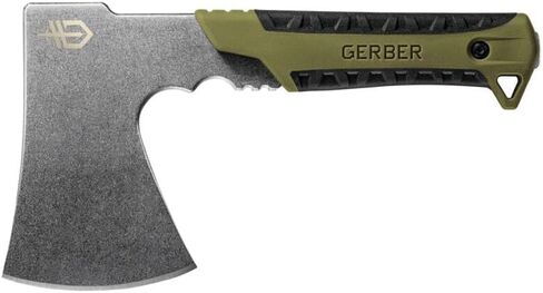 فأس Gerber Gear Pack - فأس فولاذي مقاس 3.5 بوصة مع تانغ كامل - معدات البقاء على قيد الحياة وصناعة الأشجار والتخييم - مع غمد نايلون قابل للتركيب - بني in Kuwait
