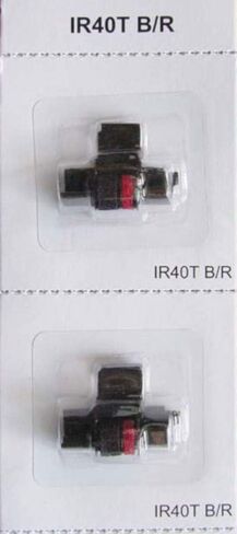 خرطوشة IR40T لساعة التوقيت Royal TC-100 + العديد من نماذج الآلات الحاسبة (عبوتان، حبر أسود/أحمر) in Saudi Arabia