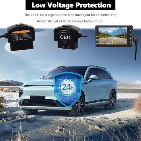 كابل طاقة obd2 obd لكاميرا داش obdii إلى usb c كابل شاحن سلكي للمراقبة على مدار 24 ساعة/وضع Acc مع حماية الجهد المنخفض 12.8-36 فولت إلى 5 فولت 3 أمبير (11.5 قدم/3.5 متر) in Saudi Arabia