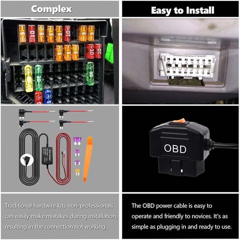 كابل طاقة obd2 obd لكاميرا داش obdii إلى usb c كابل شاحن سلكي للمراقبة على مدار 24 ساعة/وضع Acc مع حماية الجهد المنخفض 12.8-36 فولت إلى 5 فولت 3 أمبير (11.5 قدم/3.5 متر) in Saudi Arabia
