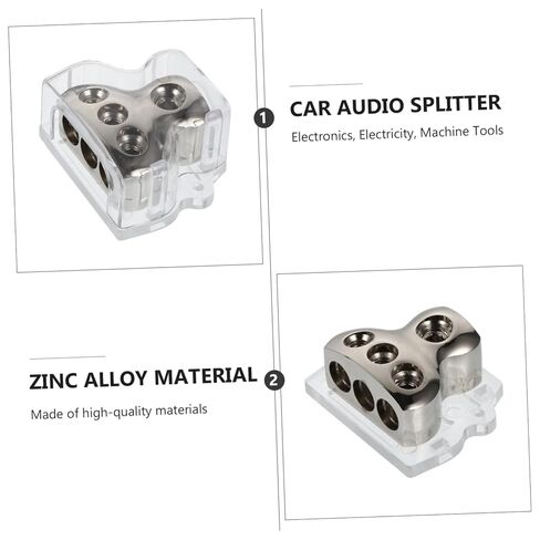 2pcs 3 Way Audio Ground Distribution Block for Car Amplifier Installation Efficient Power Splitter Fuse for Enhanced Sound System Performance in Saudi Arabia