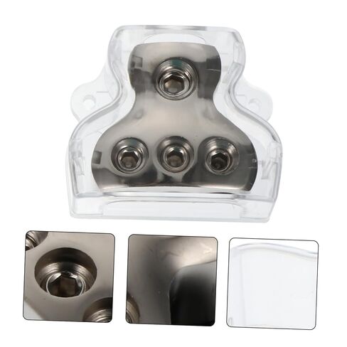 2pcs 3 Way Audio Ground Distribution Block for Car Amplifier Installation Efficient Power Splitter Fuse for Enhanced Sound System Performance in Saudi Arabia