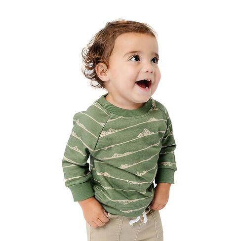 Copper Pearl Crew Sweatshirt: Ultra-Soft Gender Neutral Toddler Sweatshirt, Perfect Cozy, Classic Fit Baby Sweatshirt for Baby Boy Clothes and Baby Girl Clothes - Parker, 2T in Saudi Arabia