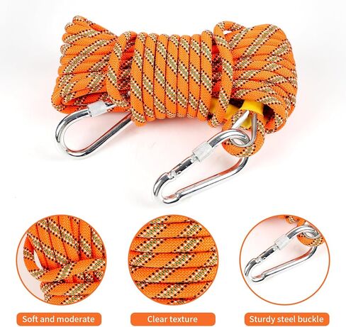 مسامير تسلق الأشجار، 304 من الفولاذ المقاوم للصدأ مع حزام جلدي قابل للتعديل، معدات مطورة لقطف الفاكهة، المراقبة، برتقالي in Kuwait