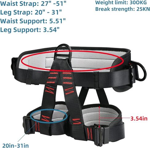 مسامير تسلق الأشجار، معدات تسلق الأشجار من الفولاذ المقاوم للصدأ مع حزام تسلق وحبل قابلين للتعديل، مجموعة تسلق الأشجار لأعمال الأشجار والرياضات الخارجية in Kuwait