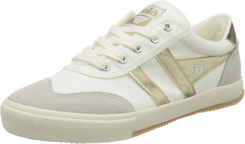 حذاء رياضة تنس الريشة للسيدات Gola ، Off-Off-White/Gold ، 6.5 in Kuwait