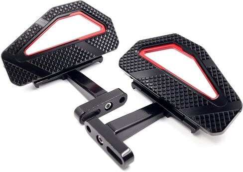 Tow-Tone Collection Passenger Footboard Floorboard with Mount Bracket Kit For Harley MX Style Touring Road King Street Glide Road Glide Electra Glide Ultra Classic 1993-Later Black&Orange in Saudi Arabia