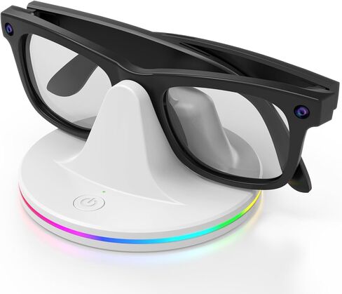 قاعدة شحن لنظارات Ray-Ban Meta الذكية مع ضوء RGB ومحطة محمولة 3 في 1 وكابل USB-C لـ Wayfarer وHeadliner وSkyler in Kuwait