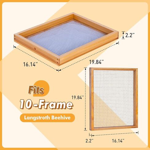 BeeCastle 10 Frame Beehive Candy Board for Langstroth Bee Hive, Beehive Assembled Candy Board for Bees, Bee Feeder for Winter in Saudi Arabia