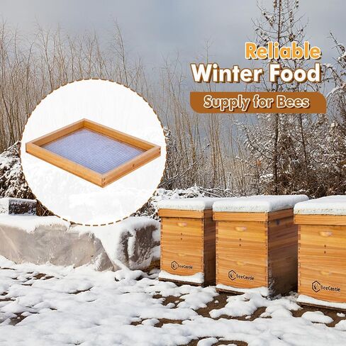 BeeCastle 10 Frame Beehive Candy Board for Langstroth Bee Hive, Beehive Assembled Candy Board for Bees, Bee Feeder for Winter in Saudi Arabia