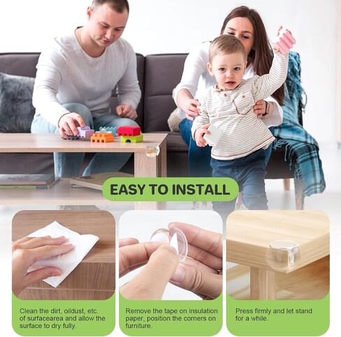 30 Pack Corner Protector Baby, Table Corner Protectors for Furniture, Baby Proof Corners and Edges, Corner Covers Baby Safety, Baby Corner Protector Guards, Clear in Saudi Arabia