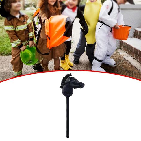 حصان من القطيفة، لعبة ركوب الخيل، مع أصوات، لعبة ركوب الخيل، عصا موسيقية على شكل حيوان للأولاد، أسود B in Kuwait