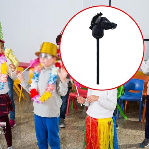 حصان من القطيفة، لعبة ركوب الخيل، مع أصوات، لعبة ركوب الخيل، عصا موسيقية على شكل حيوان للأولاد، أسود B in Kuwait